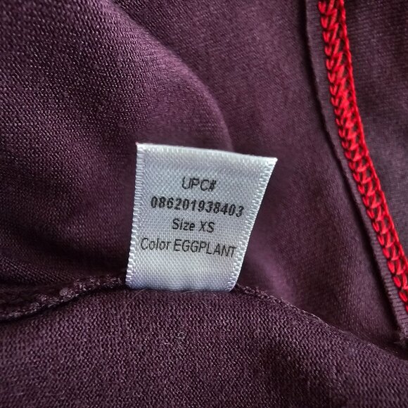 Cuddl Duds Far-infrared Enhance Eggplant Long Sleeve Top, Size XS - Picture 5 of 8